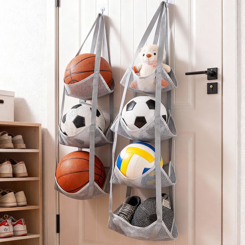 Sports Equipment Garage Organizer - حقيبة تخزين كرات معلقة على الحائط