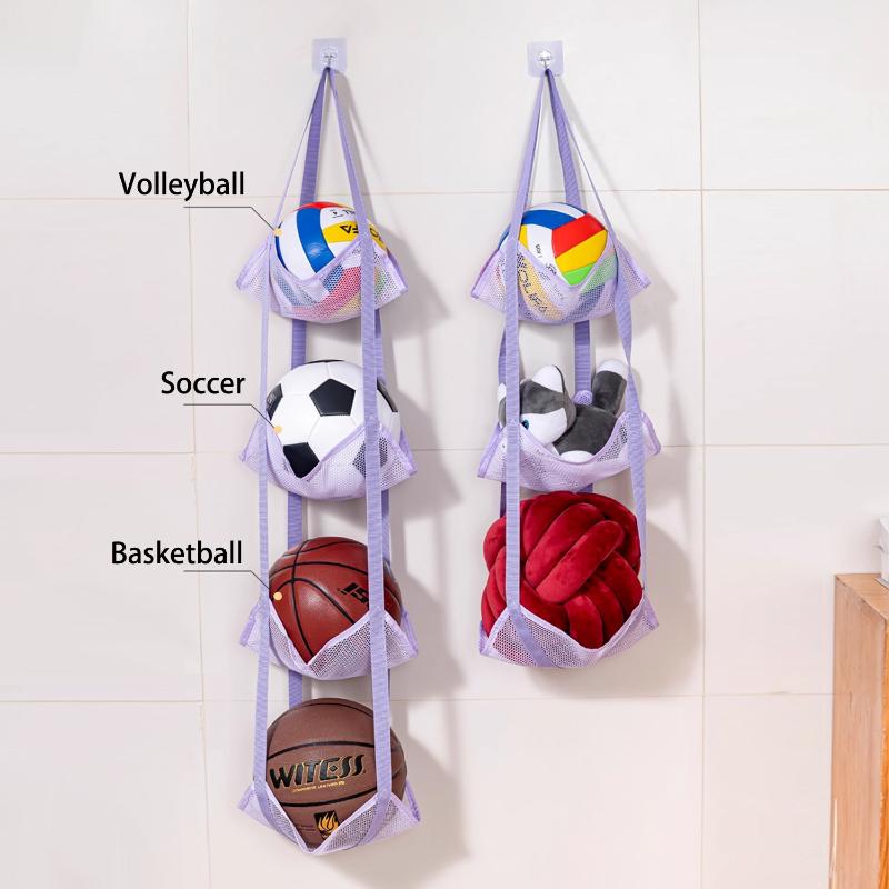 Sports Equipment Garage Organizer - حقيبة تخزين كرات جديدة مثبتة على