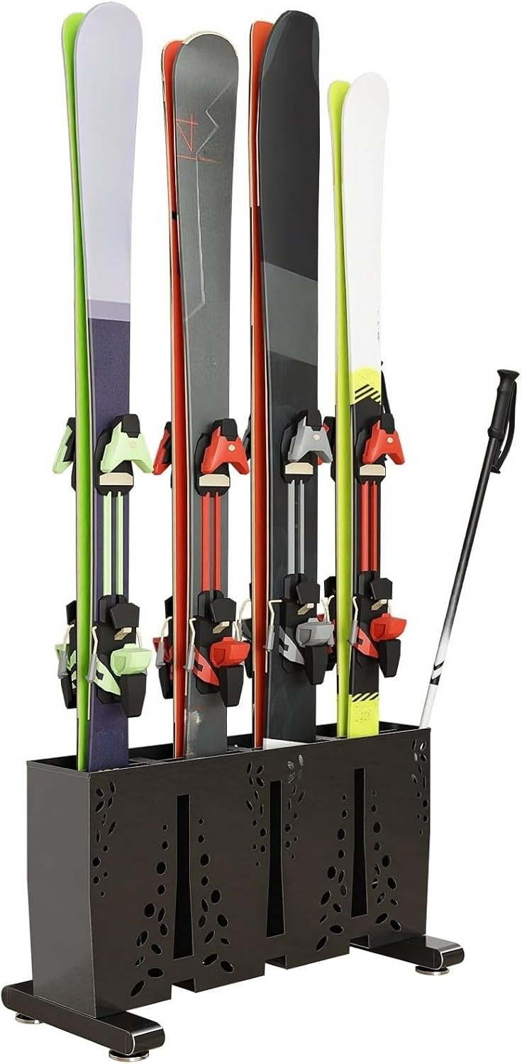 Sports Equipment Garage Organizer - رف تخزين معدني متين للتزلج، حامل