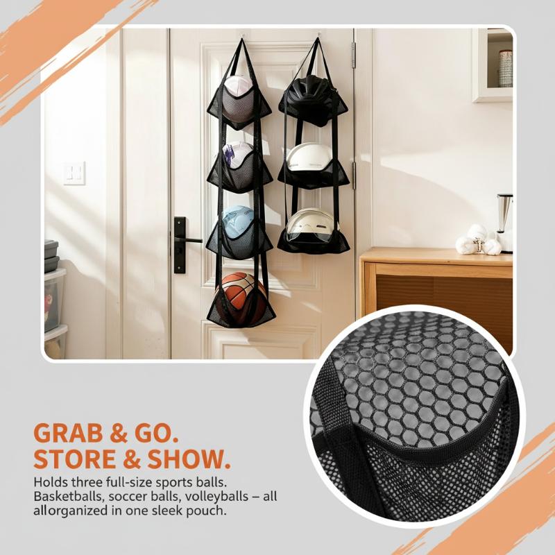 حقيبة شبكية لتخزين كرة السلة م - مراجعة Sports Equipment Garage Organizer وسعره