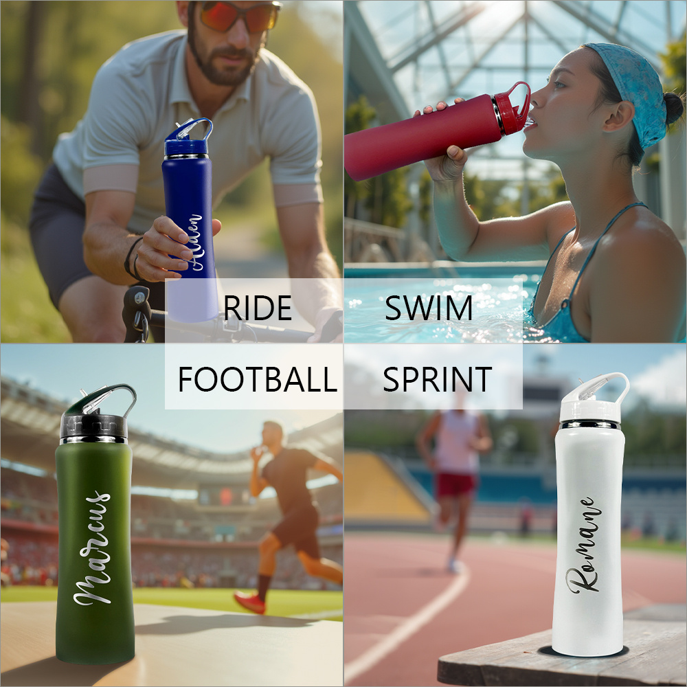 زجاجة ماء شخصية مع قش للشرب، ز - مراجعة Sports Equipment With Names وسعره