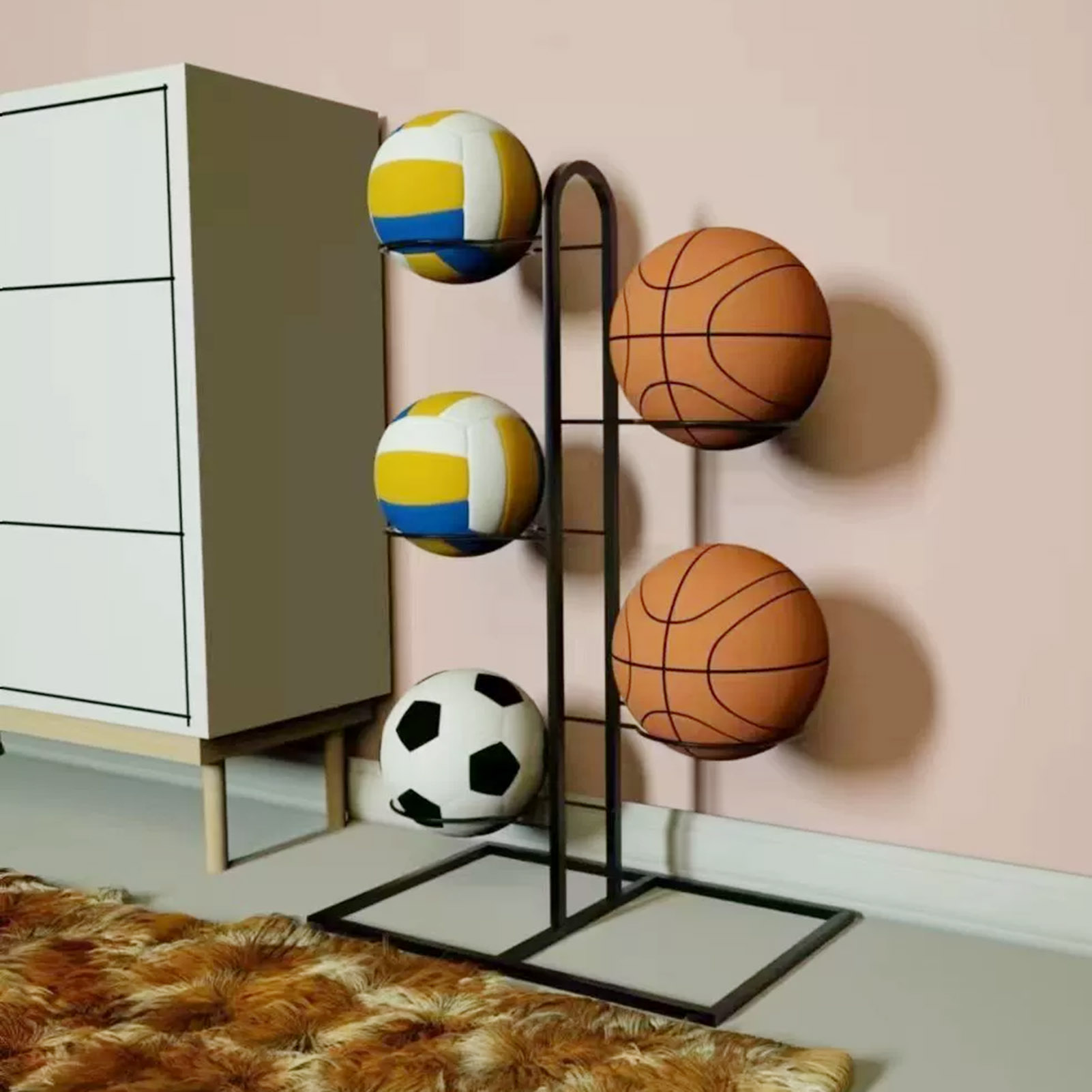 رف كرة سلة قابل للطي، منظم تخز - مراجعة Sports Equipment Garage Organizer وسعره
