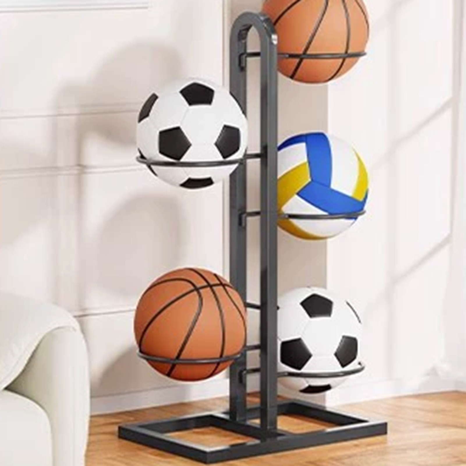 رف كرة سلة قابل للطي، منظم تخز - مراجعة Sports Equipment Garage Organizer وسعره