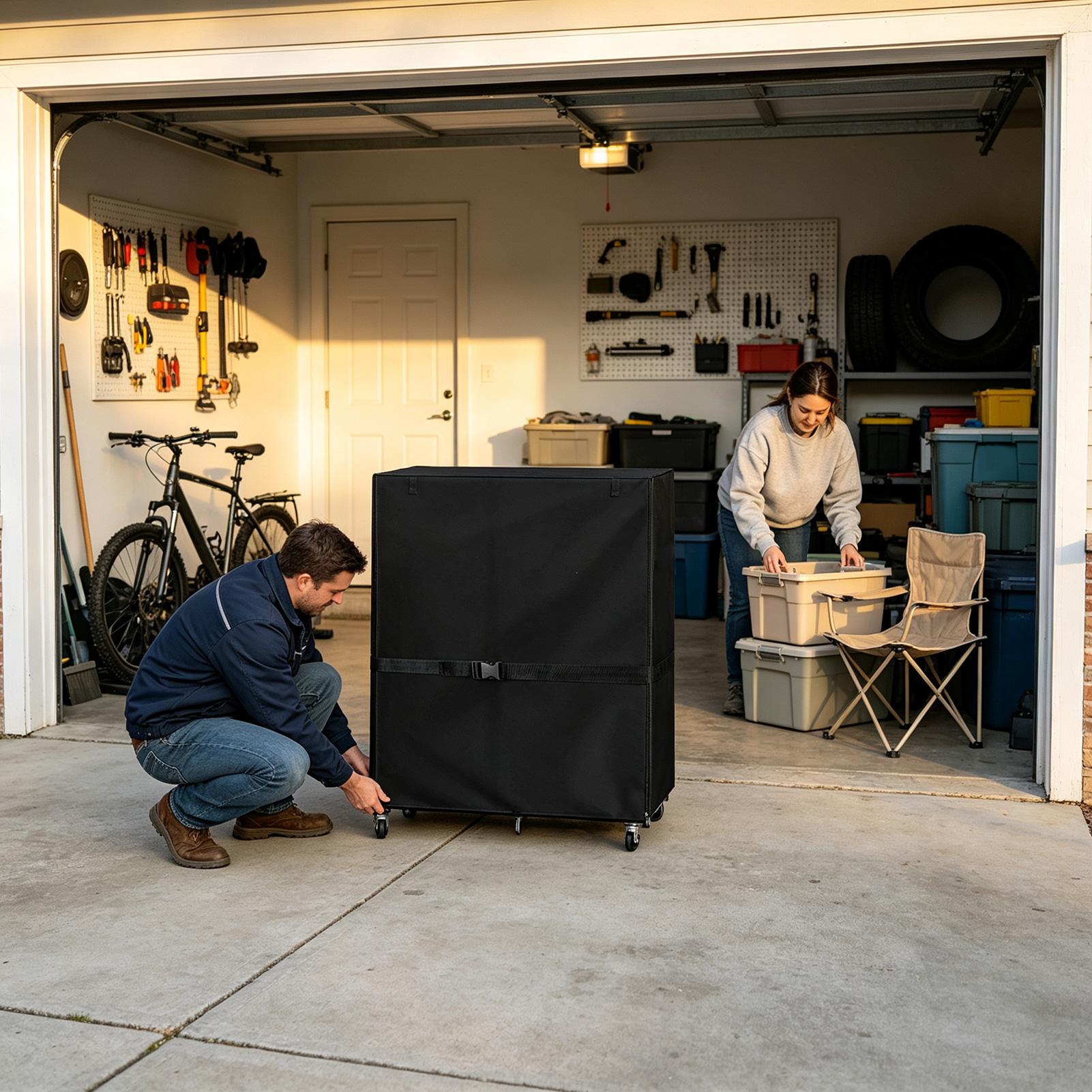 غطاء لتنظيم معدات التدريب الري - مراجعة Sports Equipment Garage Organizer وسعره
